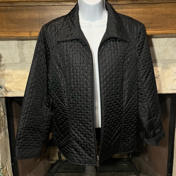 Talbots black polka dot casual lightweight jacket - Picture 5 of 13